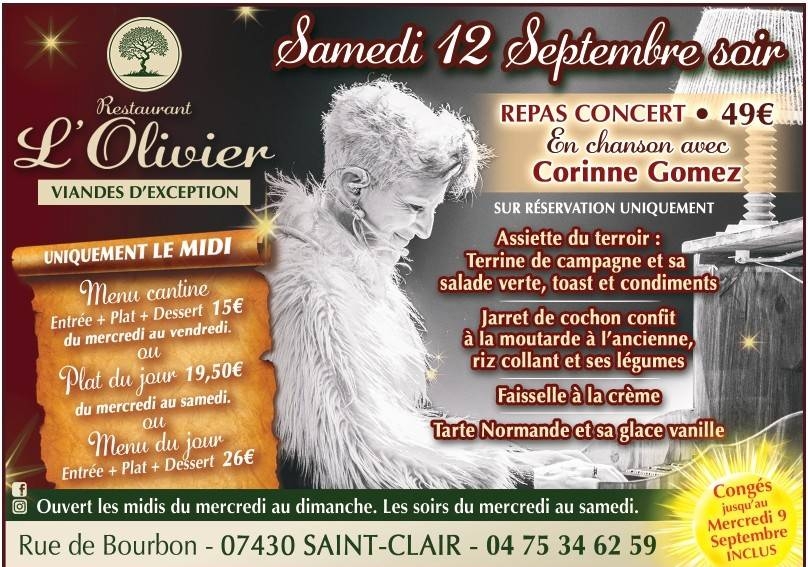 évènements - L'Olivier - restaurant SAINT-CLAIR - meilleur restaurant SAINT-CLAIR